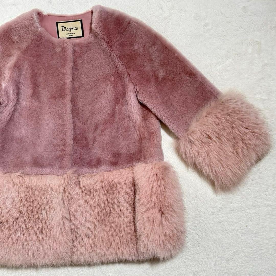 極美品　グレースコンチネンタル ラムファーフォックスファー　コート　2way