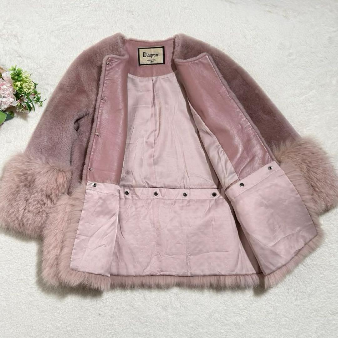 極美品　グレースコンチネンタル ラムファーフォックスファー　コート　2way