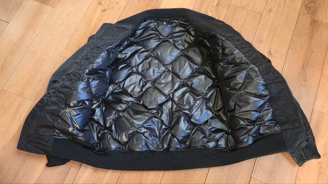 +Jハイブリッド ダウンオーバーサイズMA-1 ユニクロ　ブラック　L