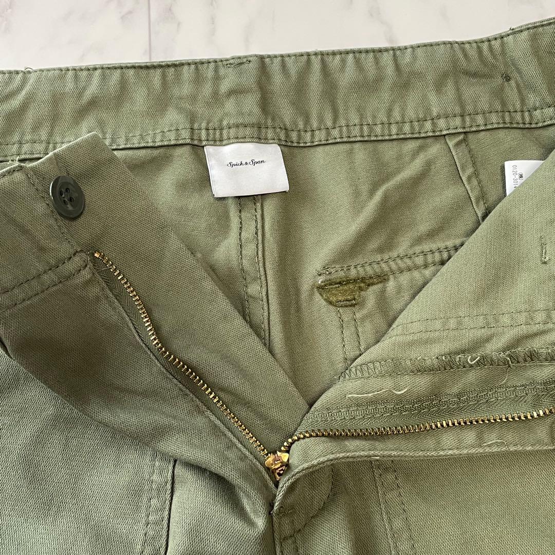 25年 Spick&Span ルーズベイカーパンツ カーゴパンツ カーキ 38