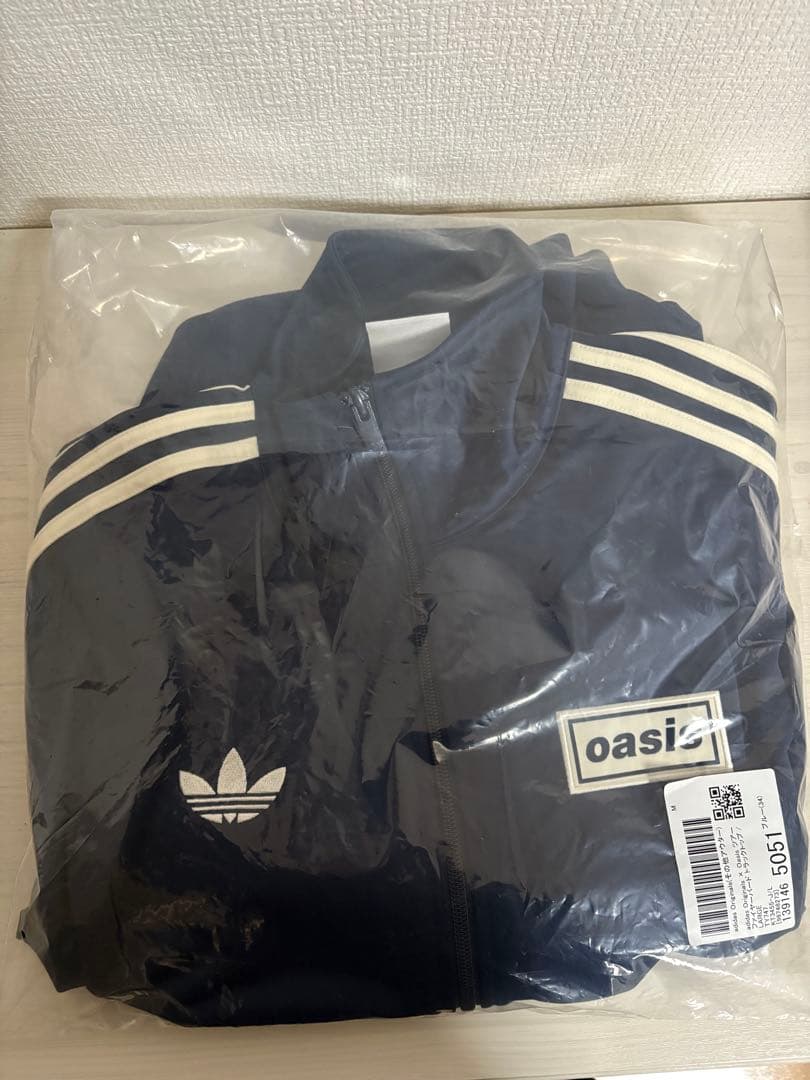 adidas oasis ファイヤーバード　 ジャージ Lネイビー