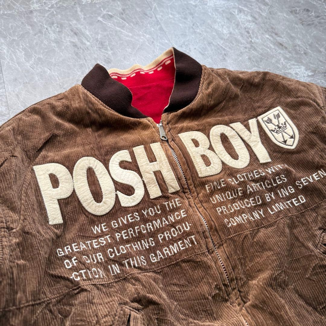 POSH BOY コーデュロイ　ウールスタジャン　リバーシブル　中綿入り