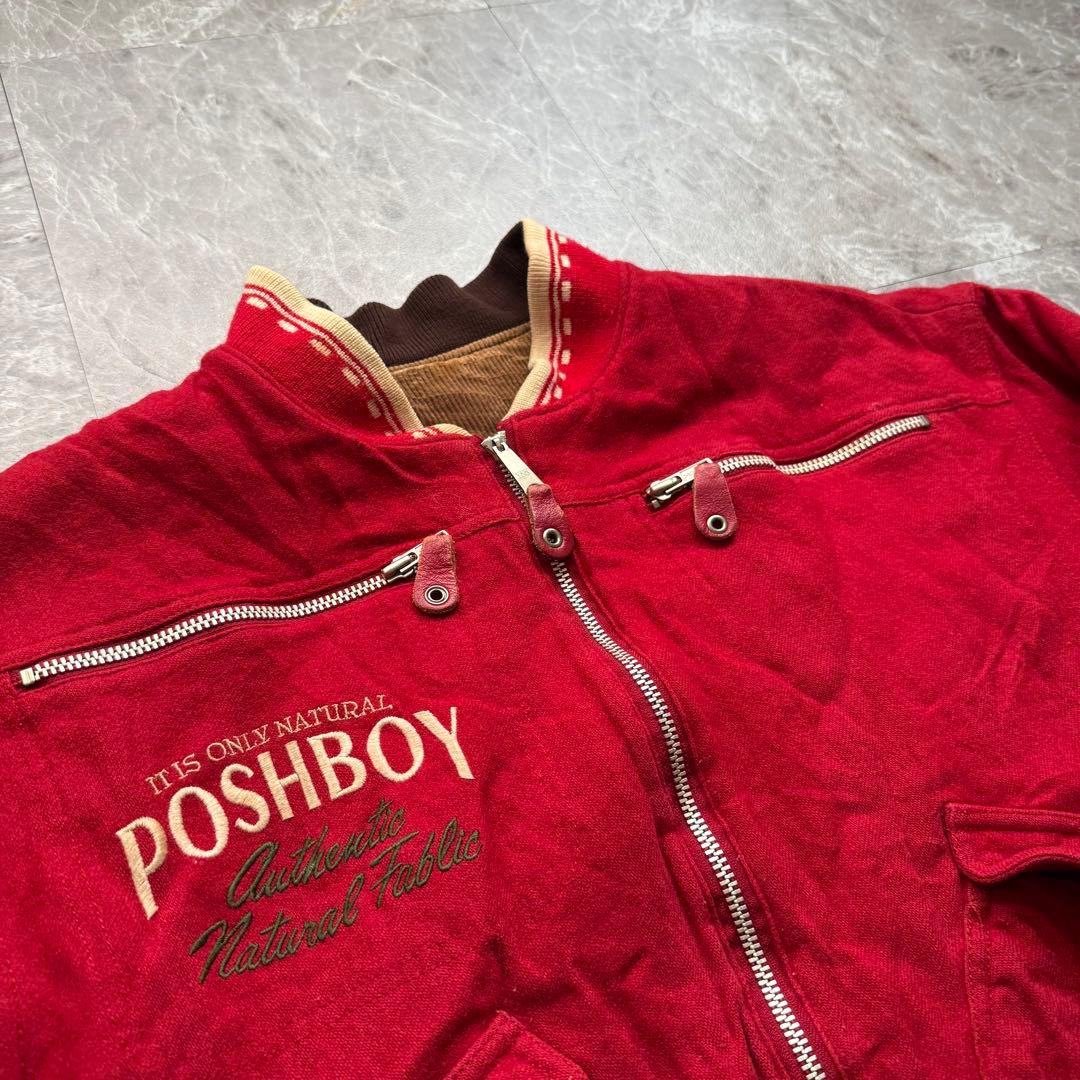 POSH BOY コーデュロイ　ウールスタジャン　リバーシブル　中綿入り