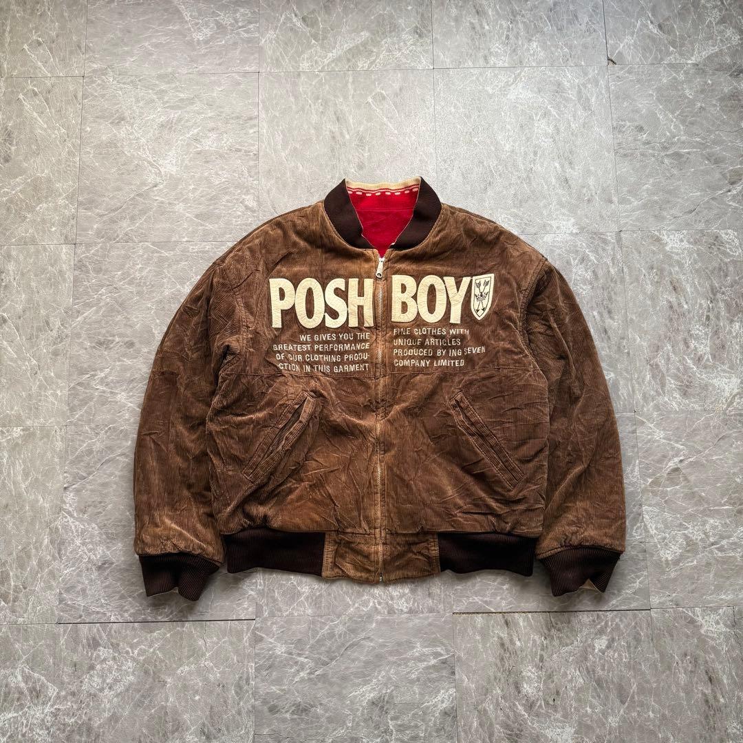 POSH BOY コーデュロイ　ウールスタジャン　リバーシブル　中綿入り