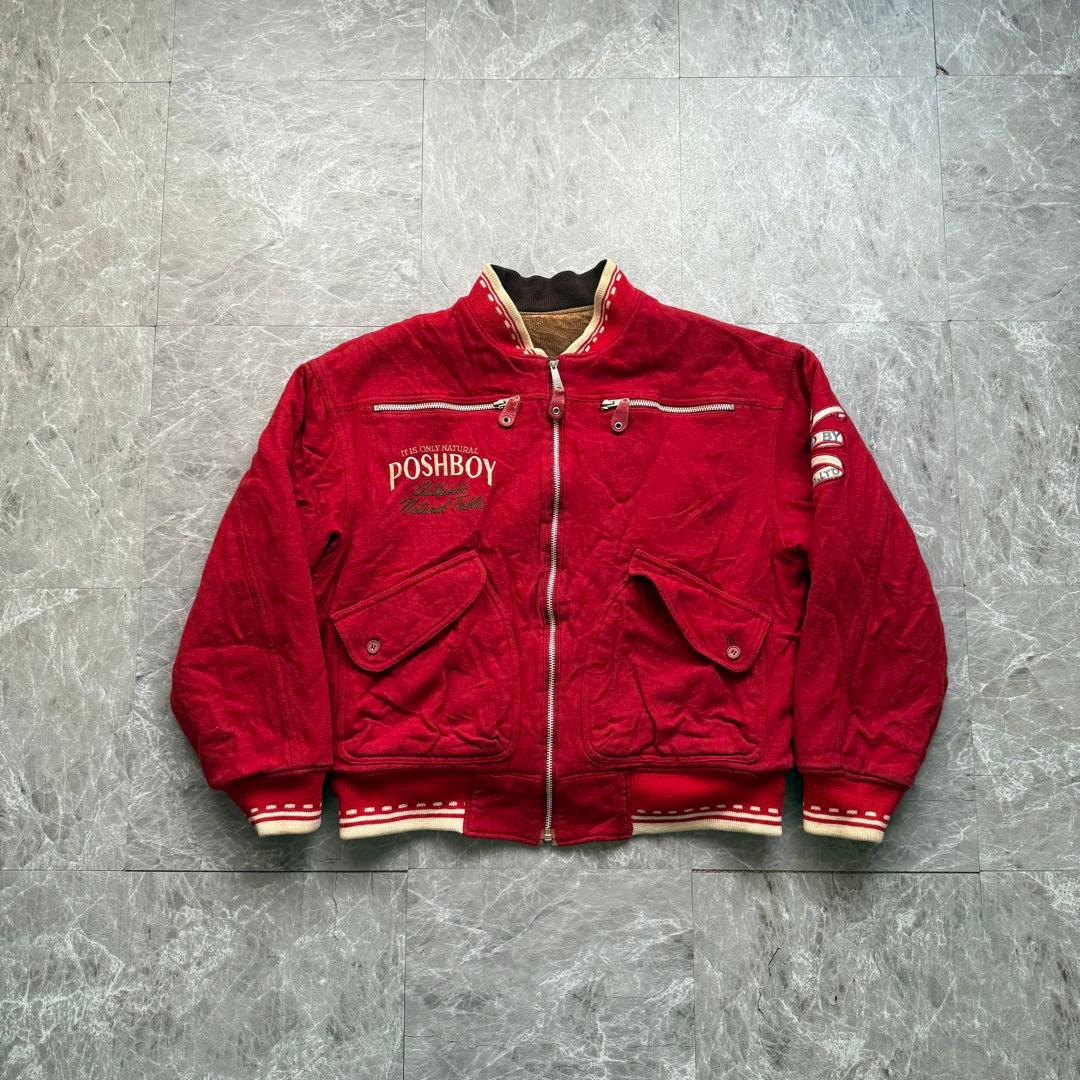 POSH BOY コーデュロイ　ウールスタジャン　リバーシブル　中綿入り