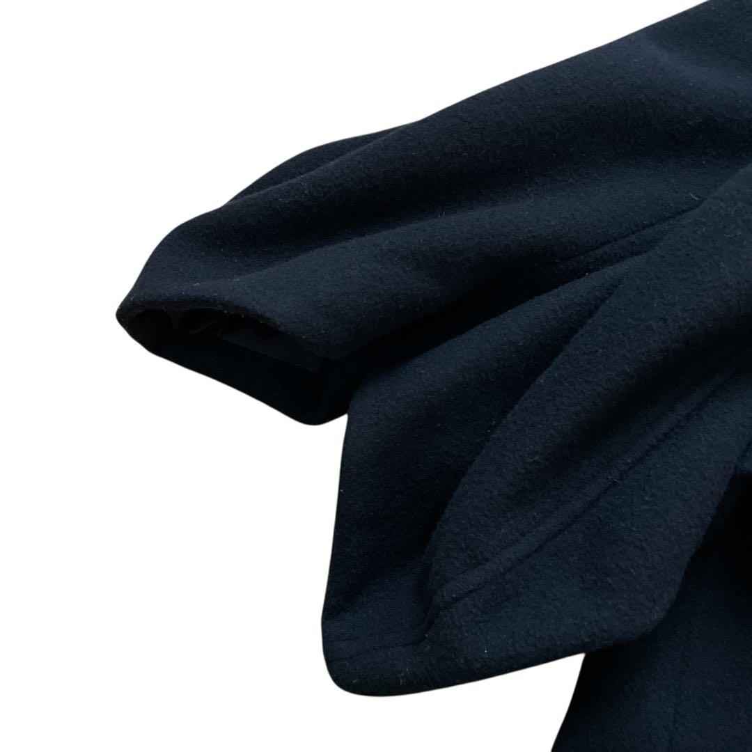 美品 Y's ウール ドルマンスリーブ コート ショート丈 ブラック