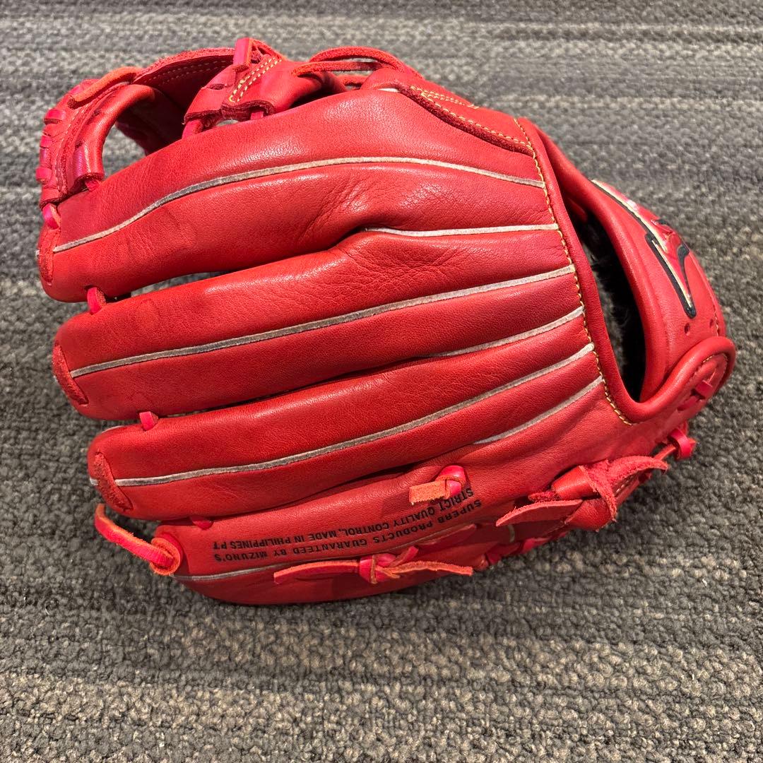 ★即戦力 軟式用グローブ Mizuno セレクト9Soft レッド 美品★