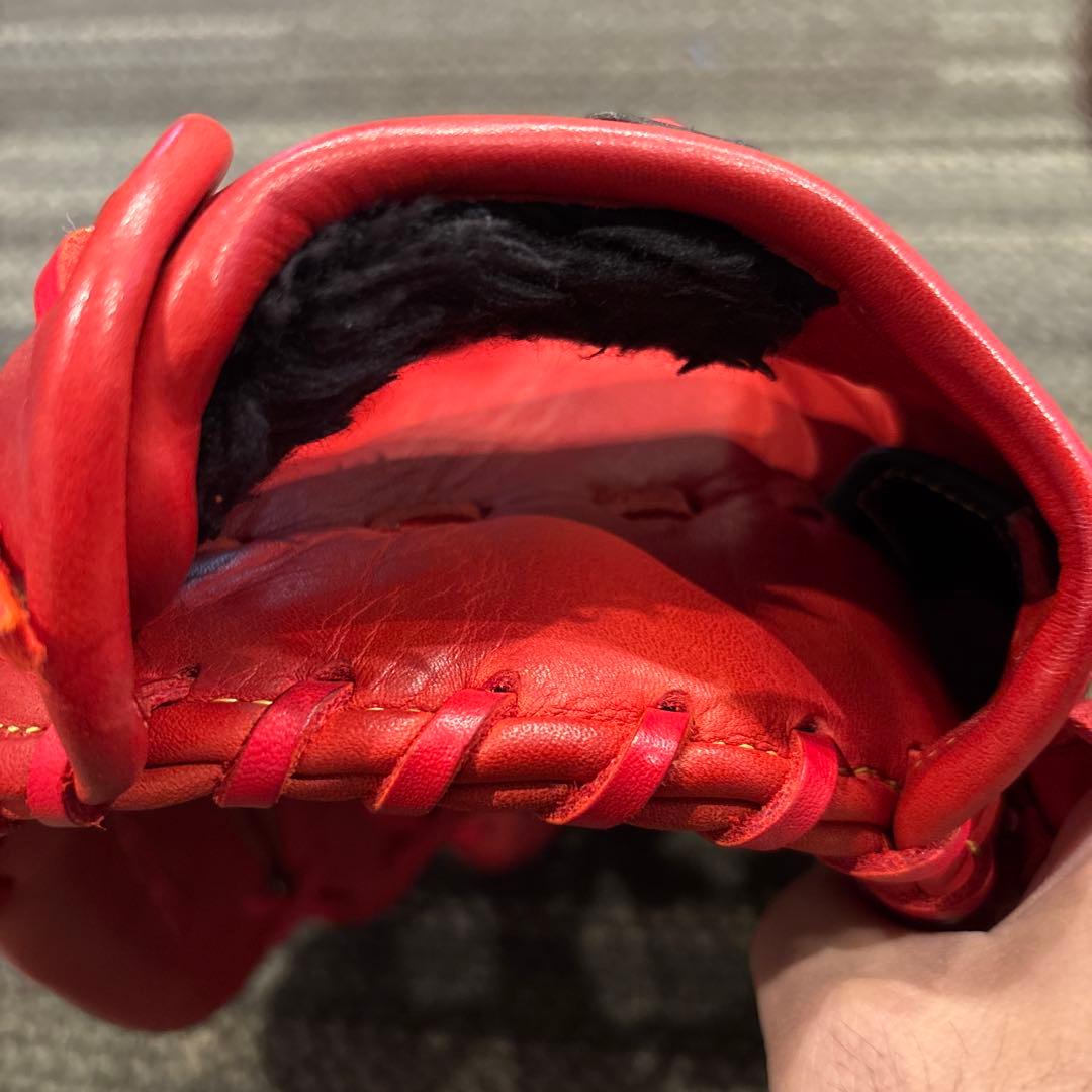 ★即戦力 軟式用グローブ Mizuno セレクト9Soft レッド 美品★