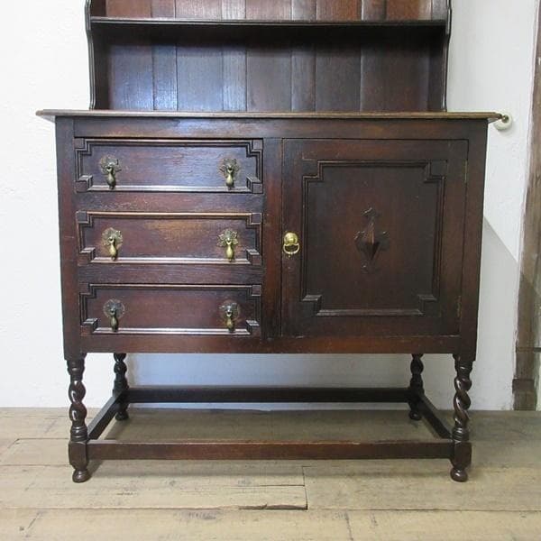 イギリス アンティーク 家具 ドレッサー カップボード キャビネット 6619c
