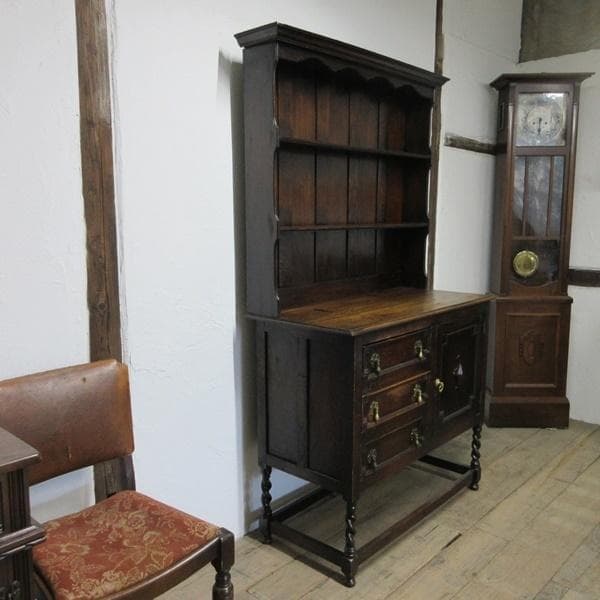 イギリス アンティーク 家具 ドレッサー カップボード キャビネット 6619c