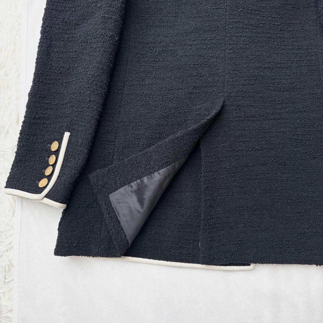 ヴァレンティノ 2022 パイピング ツイードジャケット ダブルボタン 金ボタン