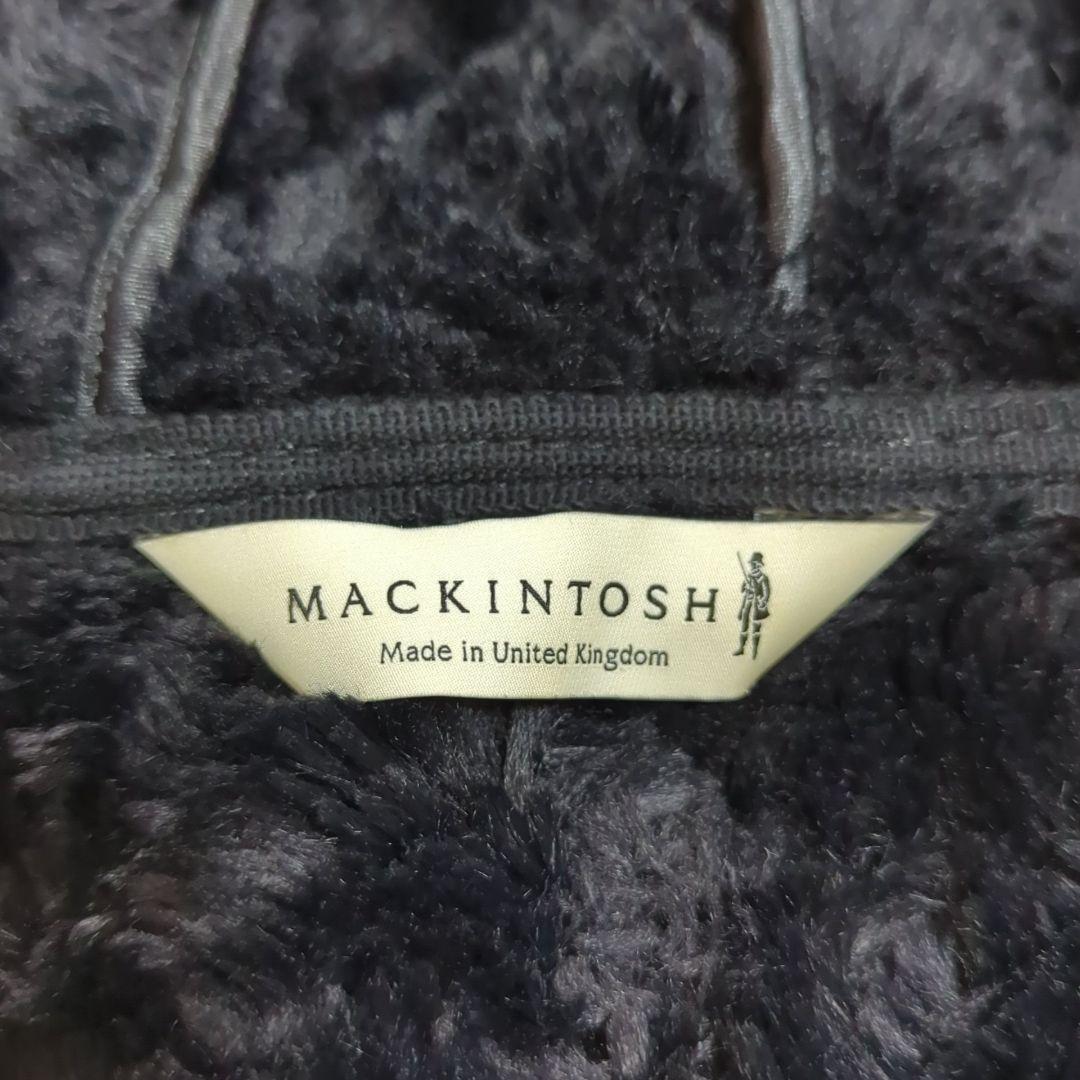 美品 6 マッキントッシュ 白タグ キルティングボアコート ブラック 英国製