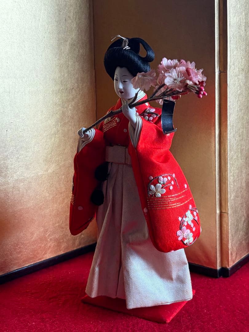 桜持ち稚児人形 京都 丸平 橋本幸三郎製 昭和初期　　　　　雛人形 雛かざり