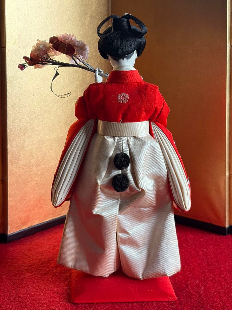 桜持ち稚児人形 京都 丸平 橋本幸三郎製 昭和初期　　　　　雛人形 雛かざり