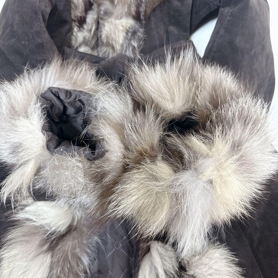 COCON japan リアルファー レザー コート ベルト付 Lサイズ