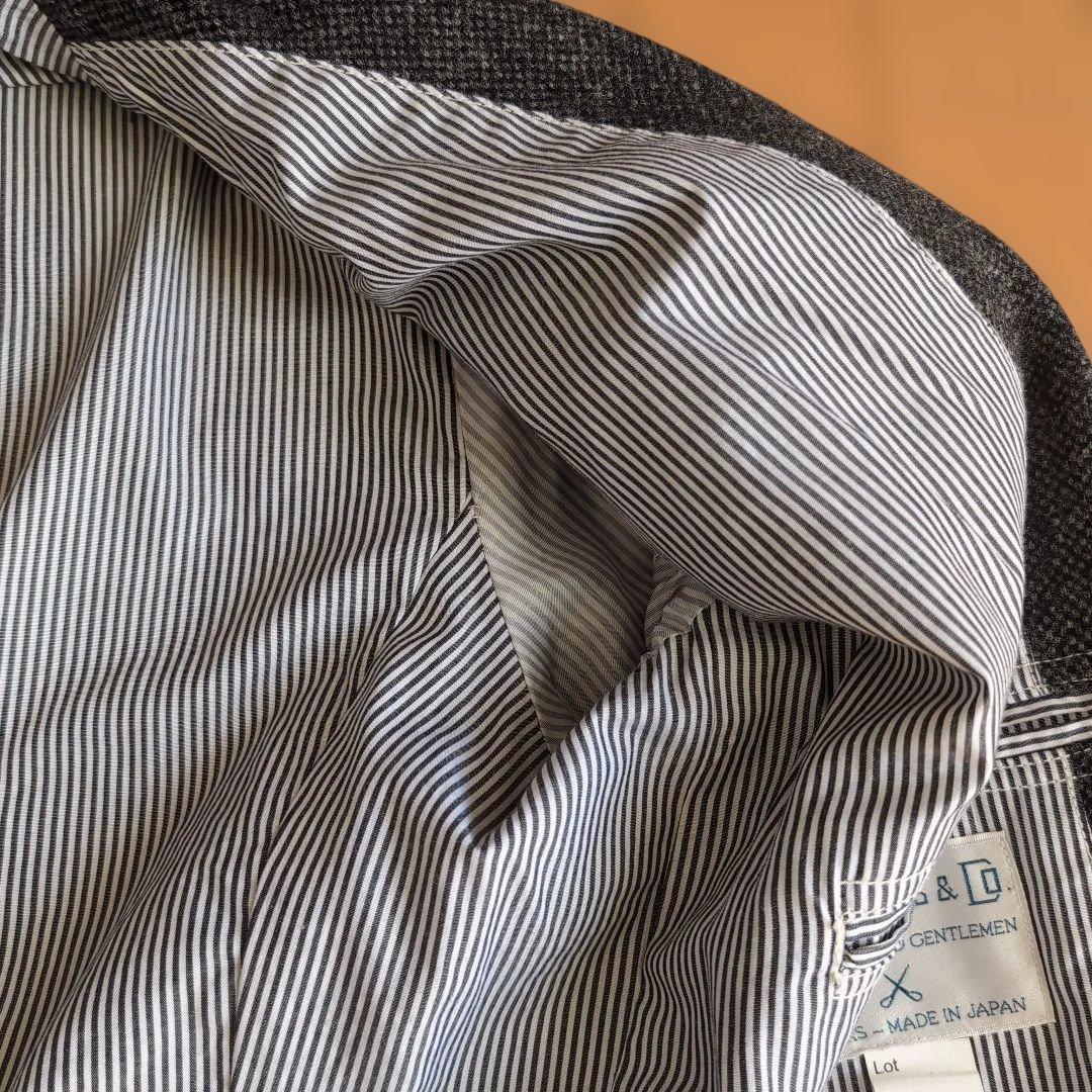 美品★ワーカーズ　メープルリーフジャケット　グレー　ホームスパン　ツイード38