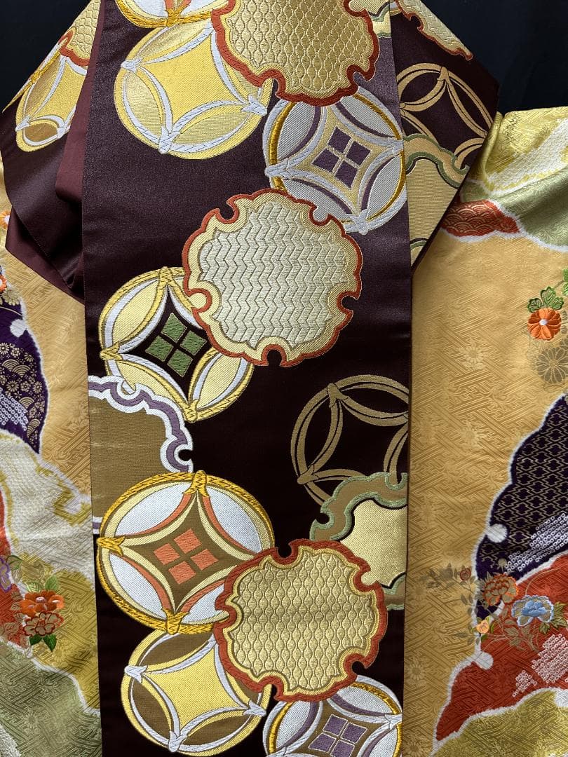 逸品 千總 桶絞り 刺繍 絞り たまご色染め分け 振袖 フルセット