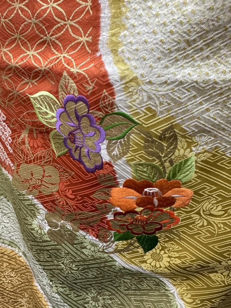 逸品 千總 桶絞り 刺繍 絞り たまご色染め分け 振袖 フルセット