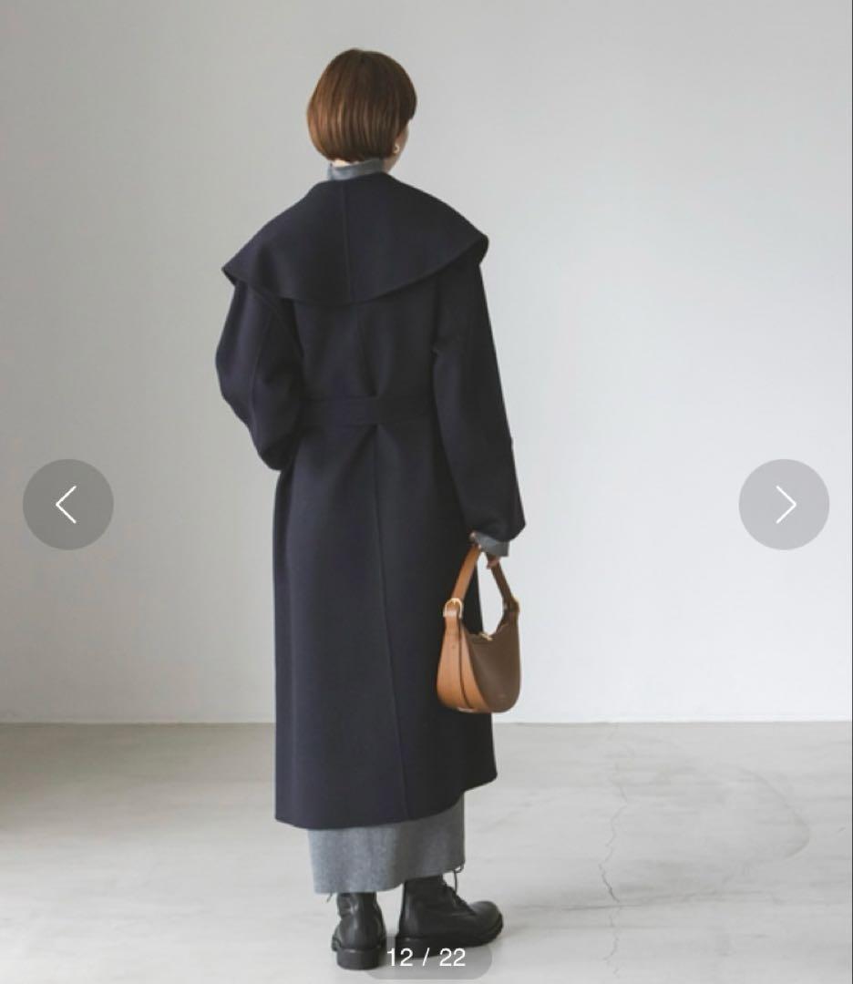 【NOBLE】Super160's リバーワイドカラーコート