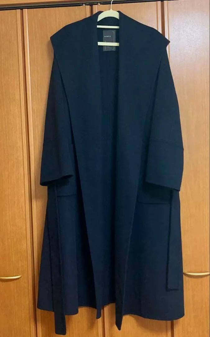 【NOBLE】Super160's リバーワイドカラーコート