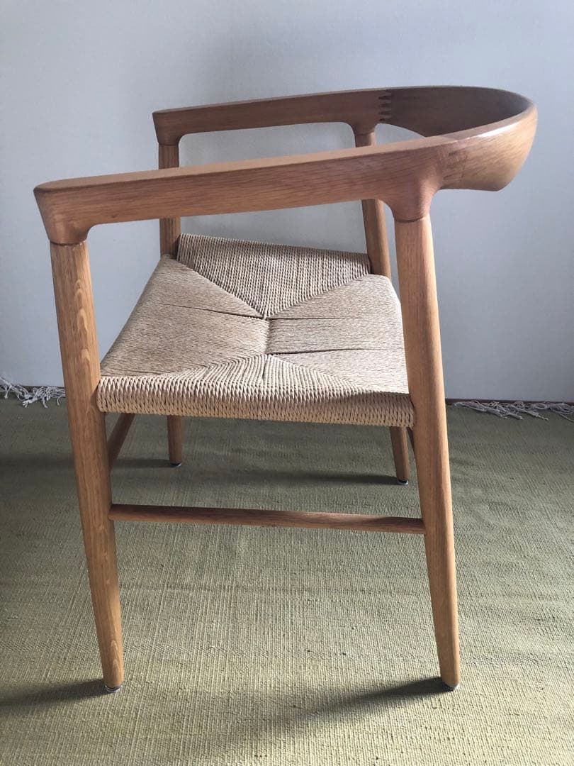 無印良品 MUJI オーク材 ペーパーコード アームチェア　肘掛け