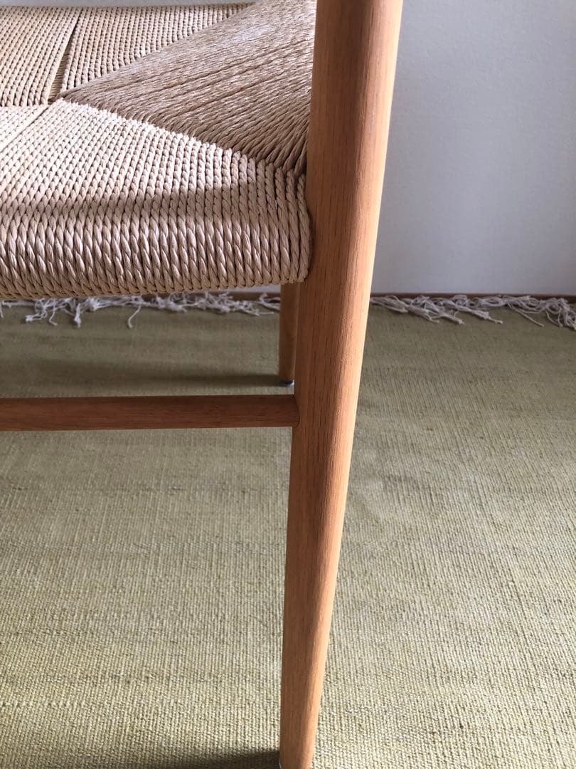 無印良品 MUJI オーク材 ペーパーコード アームチェア　肘掛け