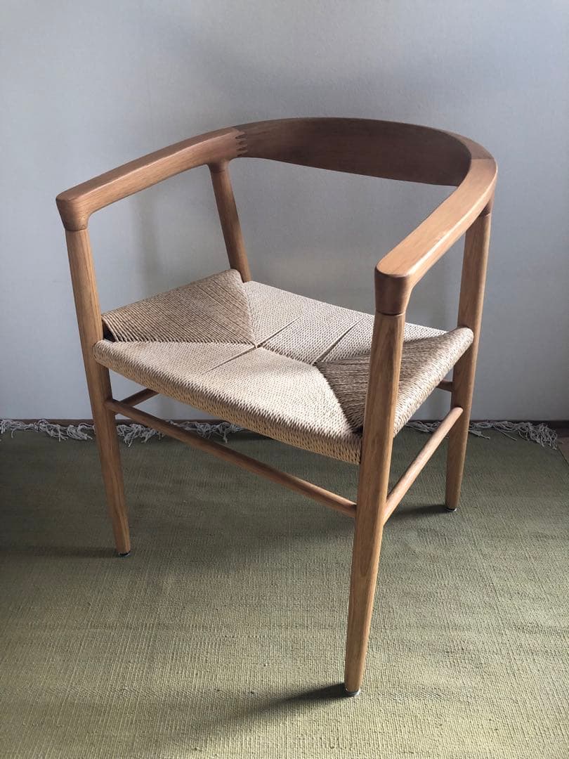 無印良品 MUJI オーク材 ペーパーコード アームチェア　肘掛け