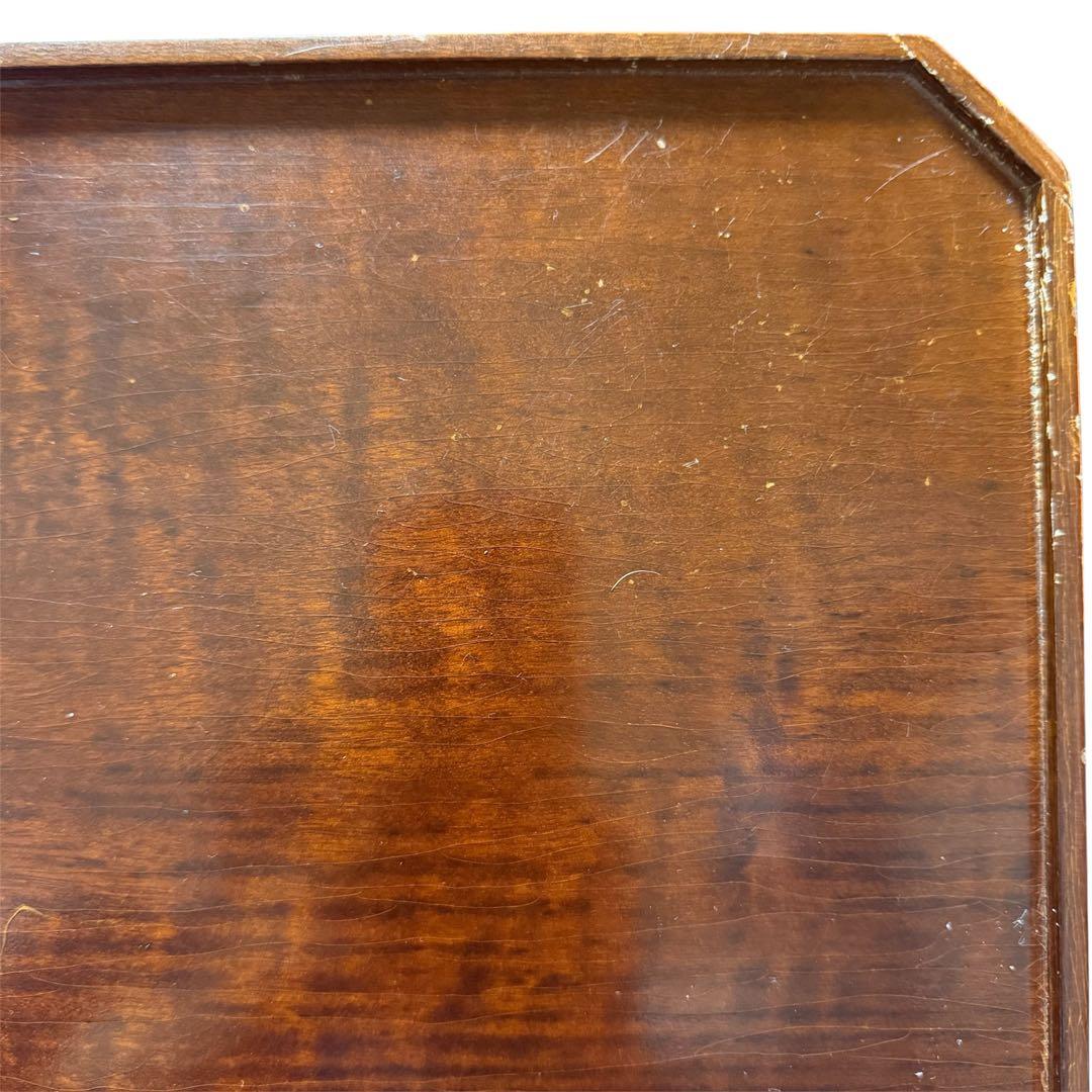 木製 サイドテーブル 引出し付きアンティーク　木製コンソール　猫脚テーブル　花台