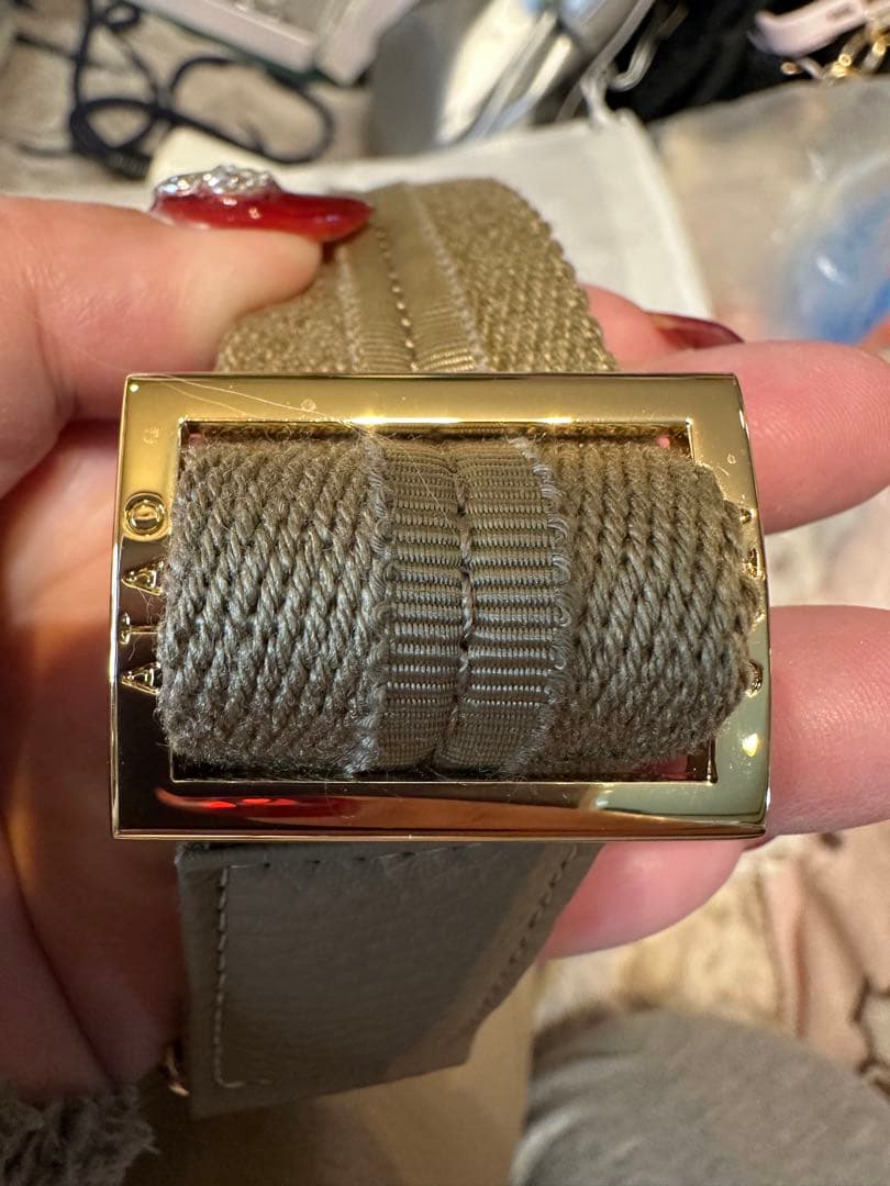 ATAO トープ　レザー ショルダーバッグ