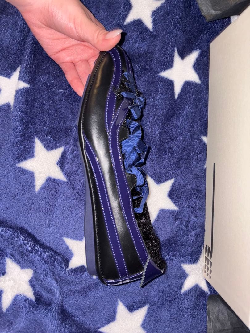 KIKO KOSTADINOV ネイビー リボンシューズ