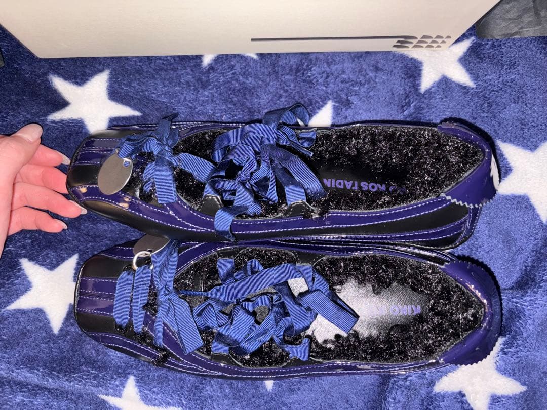 KIKO KOSTADINOV ネイビー リボンシューズ