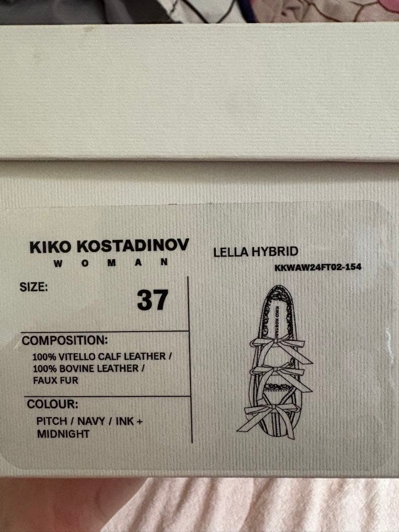 KIKO KOSTADINOV ネイビー リボンシューズ