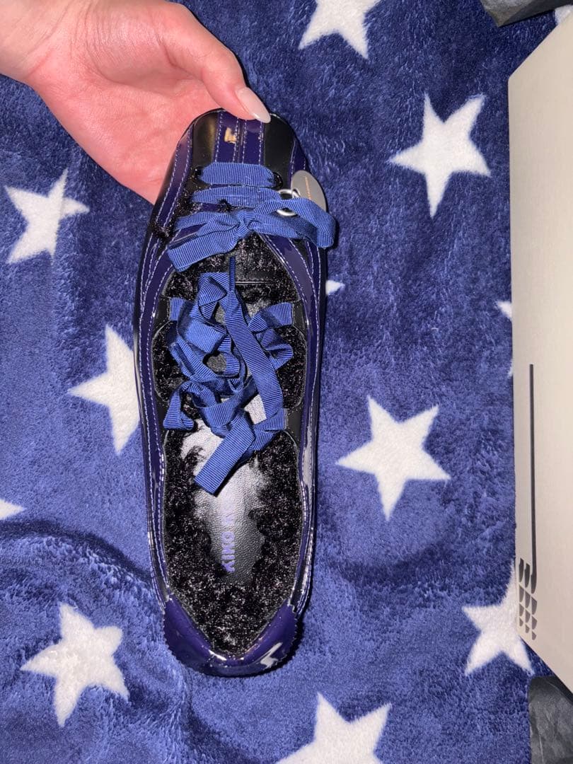 KIKO KOSTADINOV ネイビー リボンシューズ
