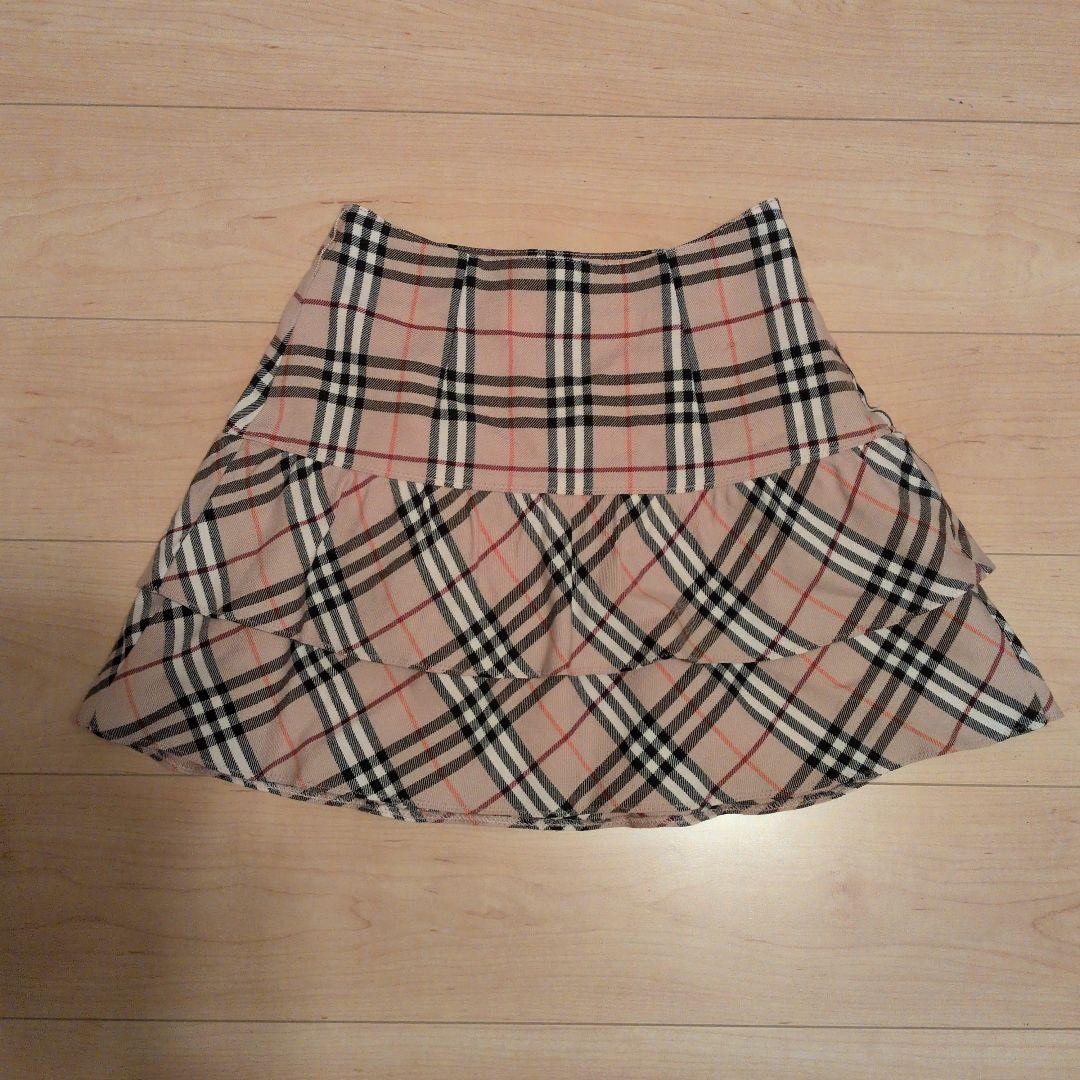 BURBERRY ブルーレーベル チェック フリルスカート 36
