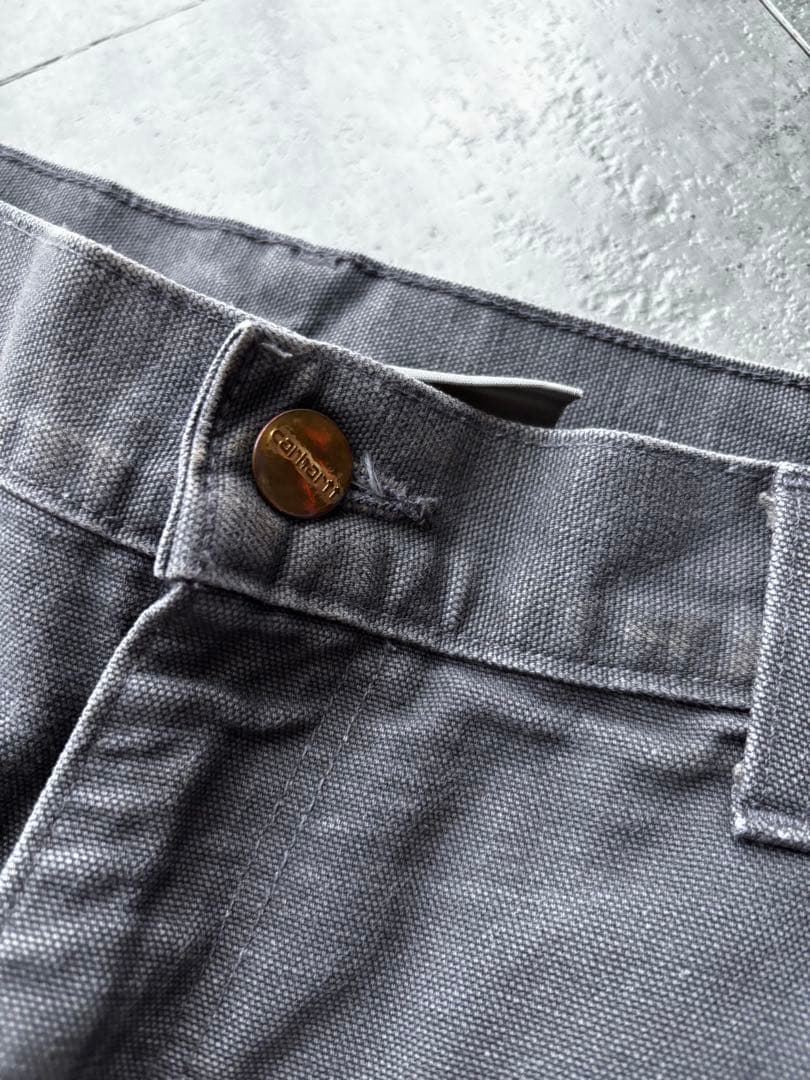 USA製　カーハート　ダブルニーペインターパンツ　グレー　33×34 フェード