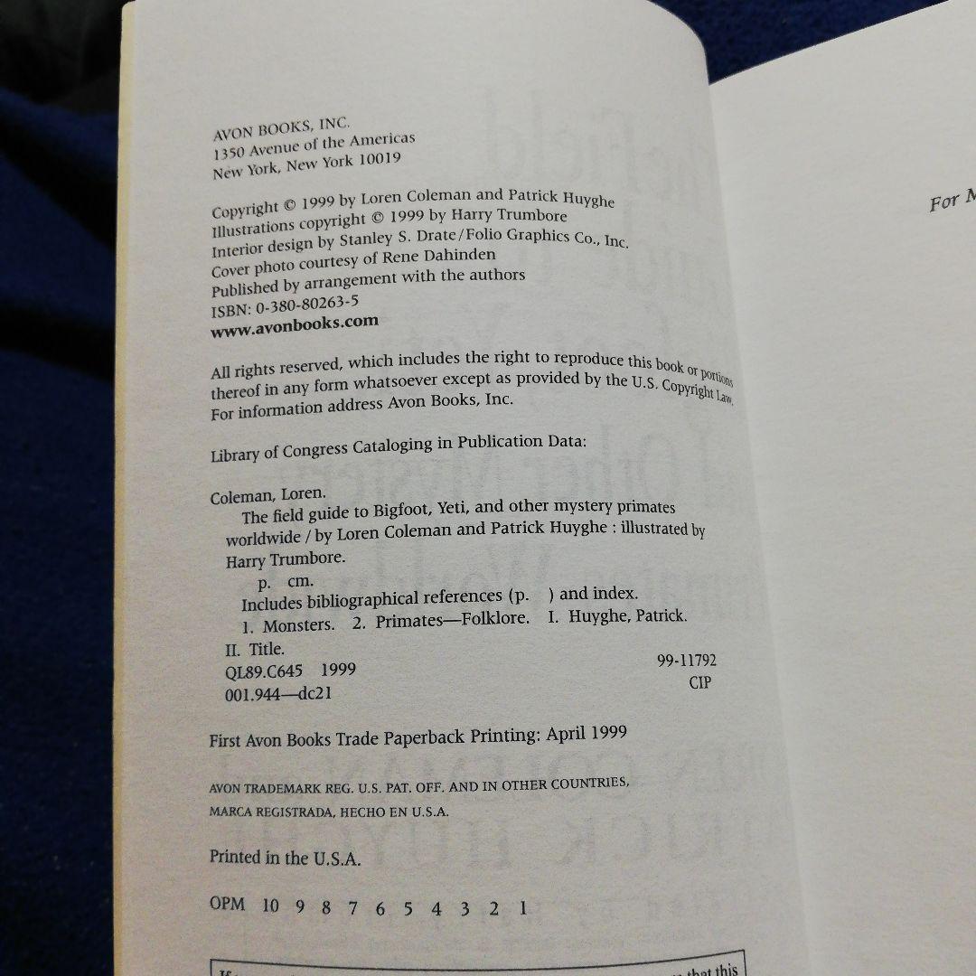 洋書 Field Guide to Bigfoot/Coleman (Signed)