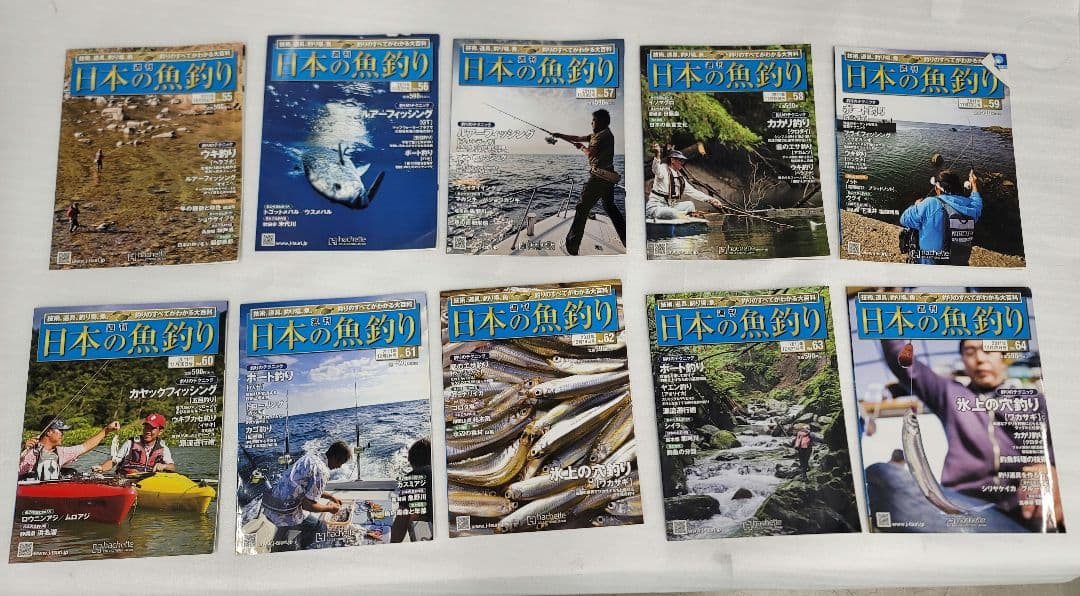 週刊　日本の魚釣り　2011年〜2012年　70冊　飛び番あり