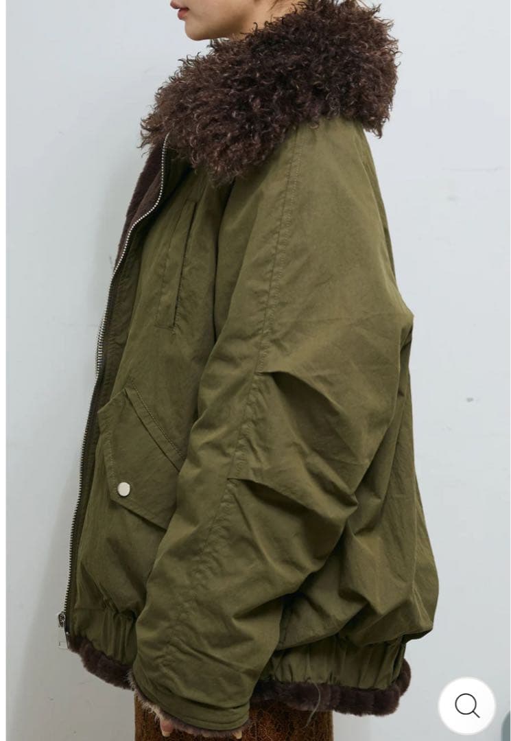 未使用【IAMALPHA】ボア襟ジップブルゾン - F / ボア襟ジップブルゾン