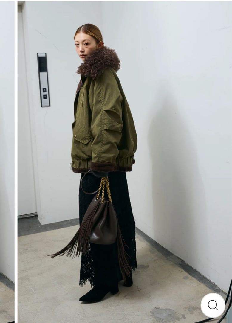 未使用【IAMALPHA】ボア襟ジップブルゾン - F / ボア襟ジップブルゾン