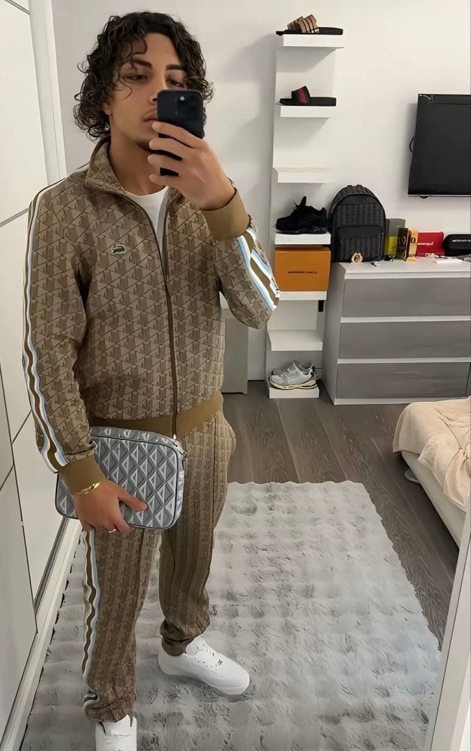 Lacoste ブラウン ジャージ トラックジャケット　ラコステ