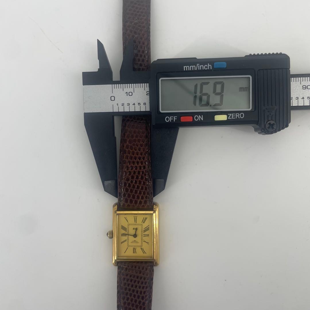 【新品電池】LONGINES ロンジン ゴールド文字盤 スクエア レディース