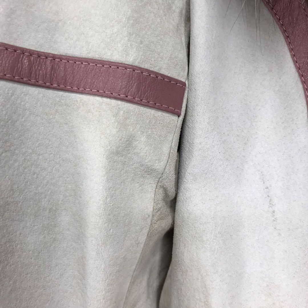 COCON Japan リアルファー付きジャケット　ベルト付き　R