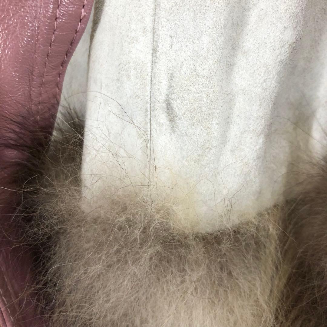 COCON Japan リアルファー付きジャケット　ベルト付き　R