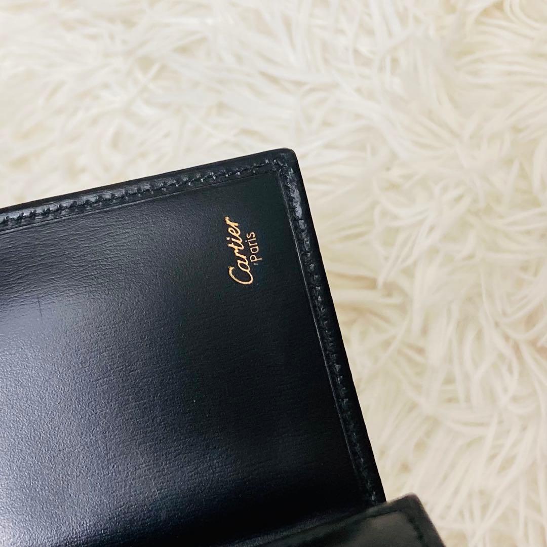 極美品✨ 箱✨ カルティエ パンテール 長財布 三つ折り 黒