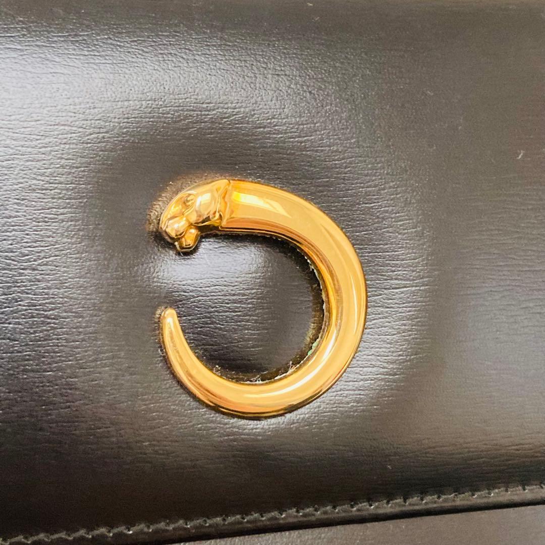 極美品✨ 箱✨ カルティエ パンテール 長財布 三つ折り 黒