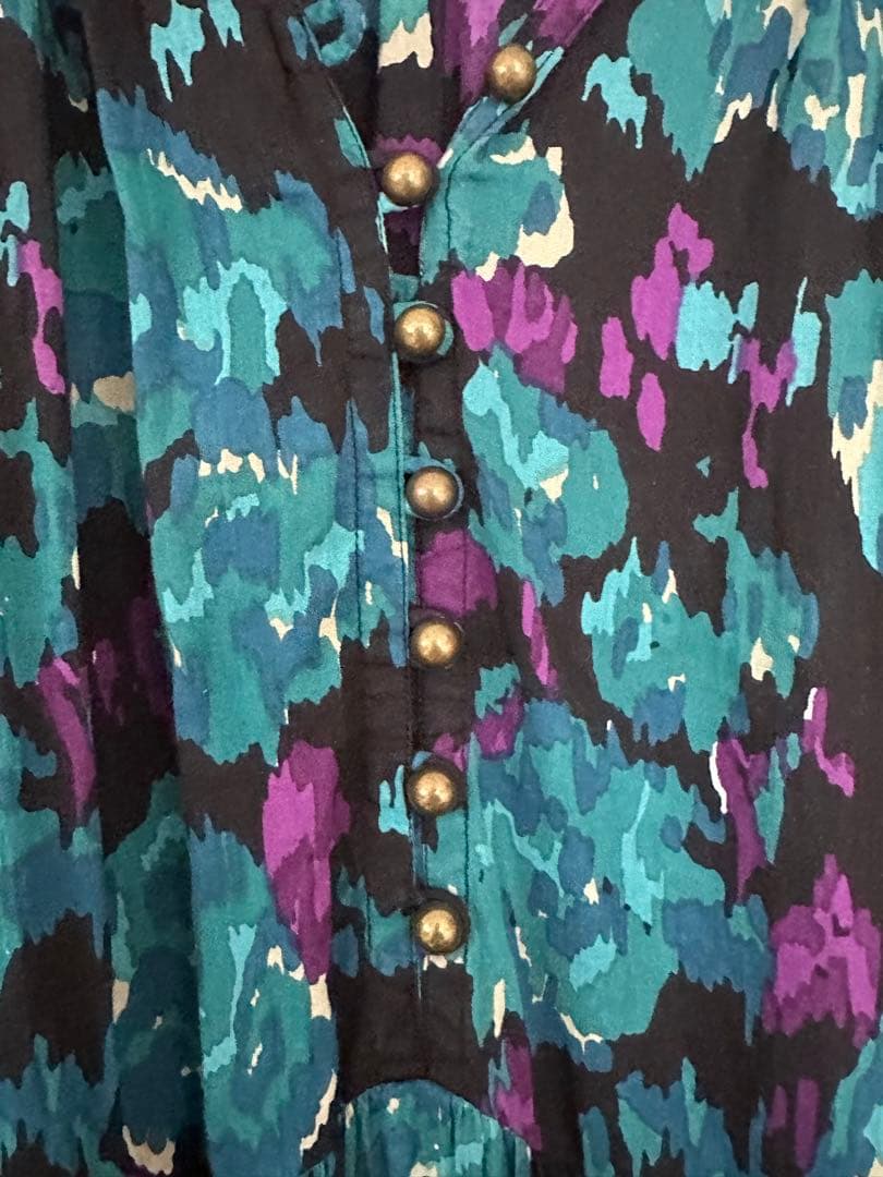 【Velnica】ヴェルニカ 現行品 大人気花柄ワンピース ターコイズ