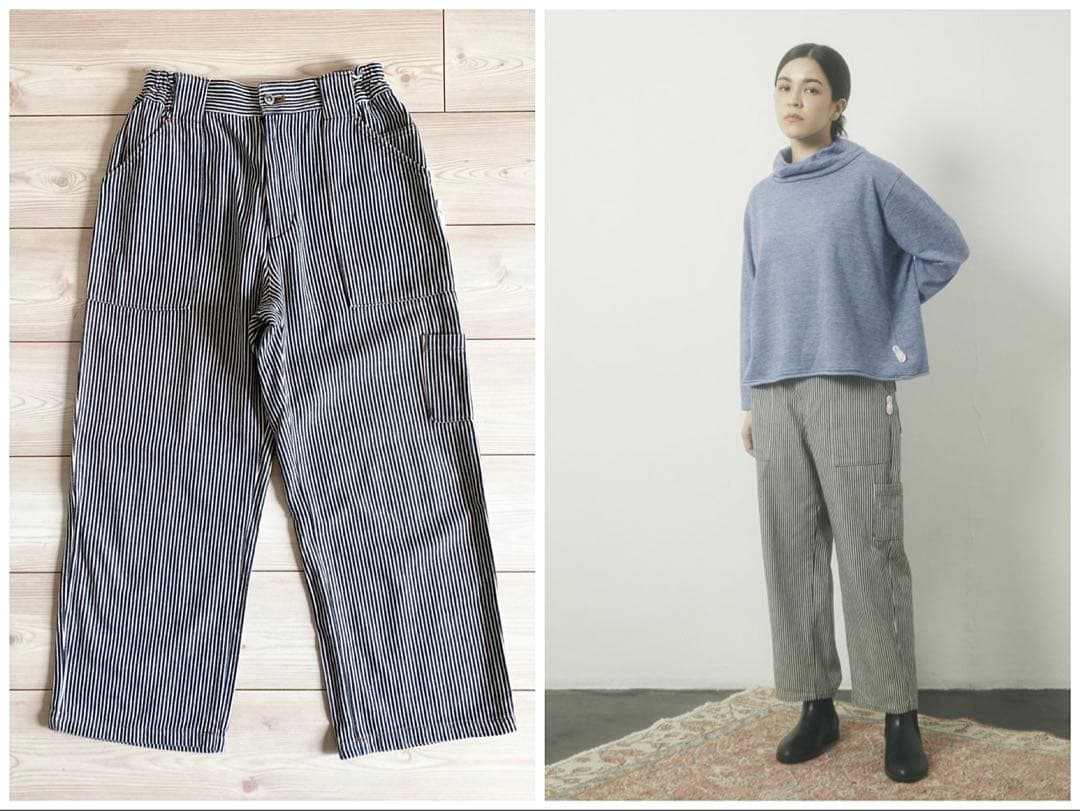 vm 2023秋冬 ヒッコリー ペインターパンツ ウエストゴム パラスパレス取扱