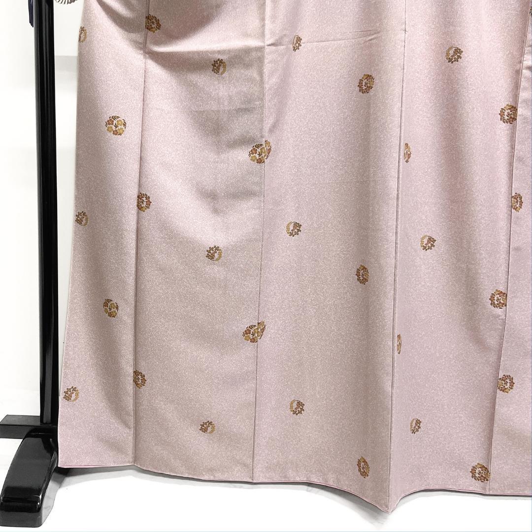 小紋　洗える着物　花紋　桔梗　撫子　藤　たたき染　着物　122b d ms