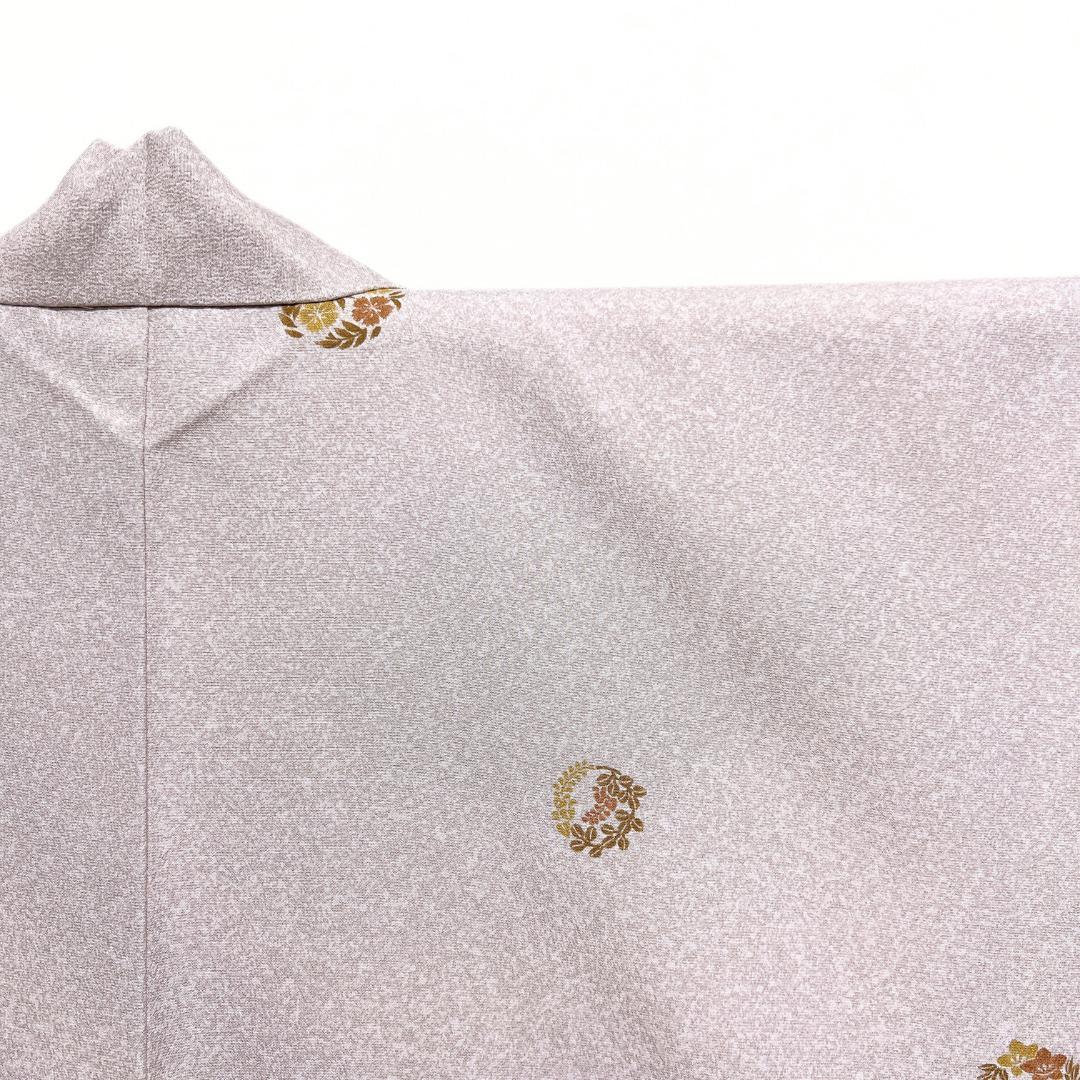 小紋　洗える着物　花紋　桔梗　撫子　藤　たたき染　着物　122b d ms