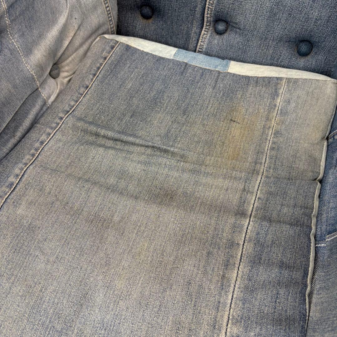 【今月まで‼️】デニム スタッズ　シングルソファ